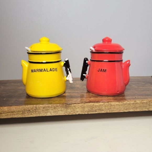 Vintage JAPAN Jam Jars - Picture 1 of 8